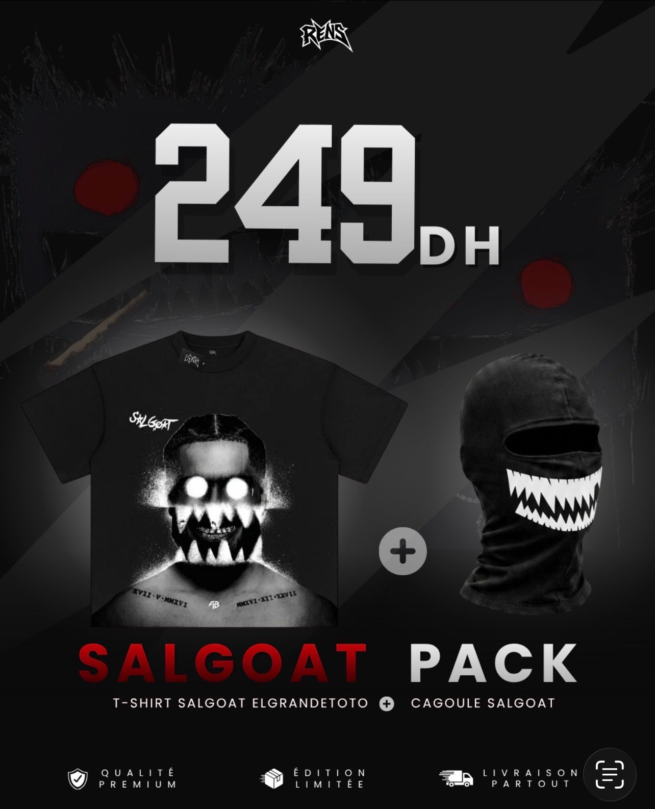 PACK SALGOAT t-shirt + cagoule 🎁