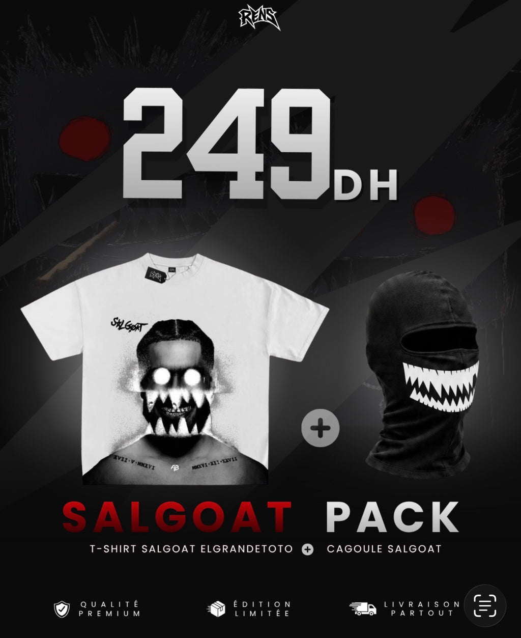 PACK SALGOAT t-shirt + cagoule 🎁